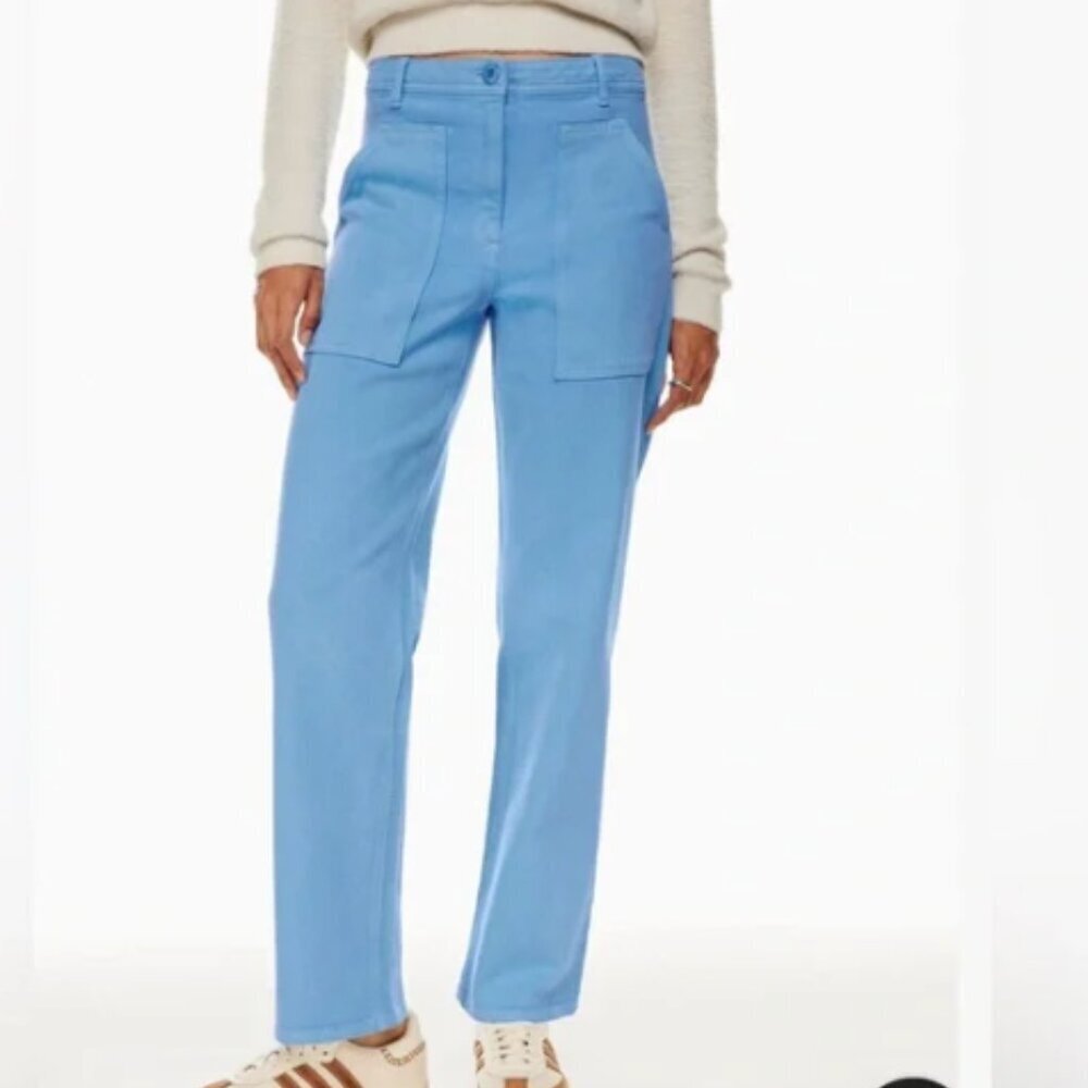 Aritzia Wilfred Free Modern Utility Pant in Gd Azurine Blue